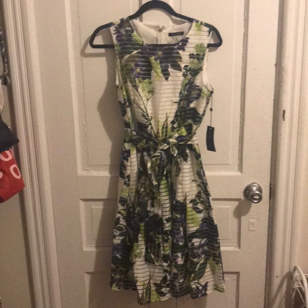 Tommy Hilfiger White and purple floral dress